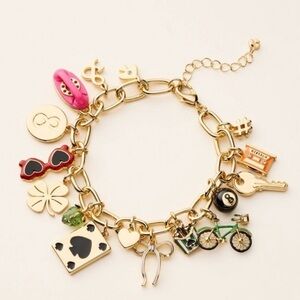 Kate Spade x Target NWT Gold Chunky Charm Bracelet